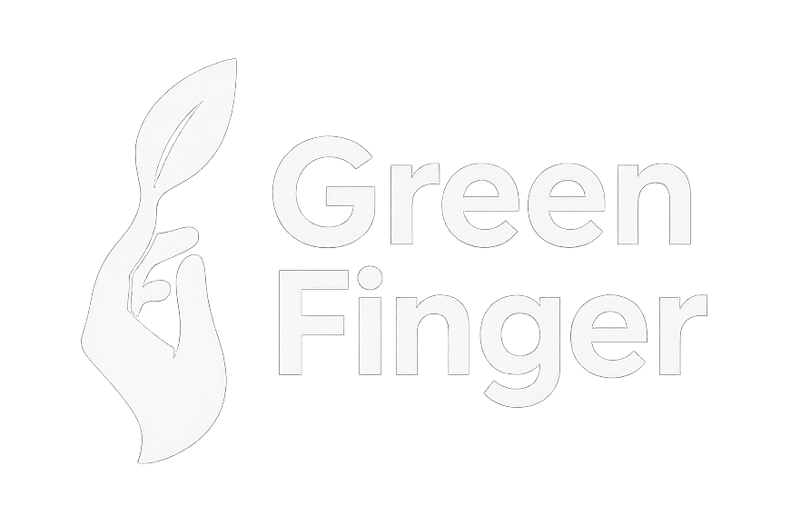 green finger logo white